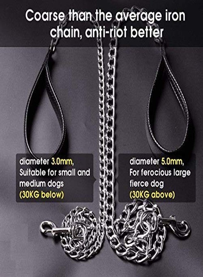 Pups&Pets Heavy Duty Dog Leash Metal Dog Leash Dog Chain with Padded Handle (Large, Multicolor) - Image 4